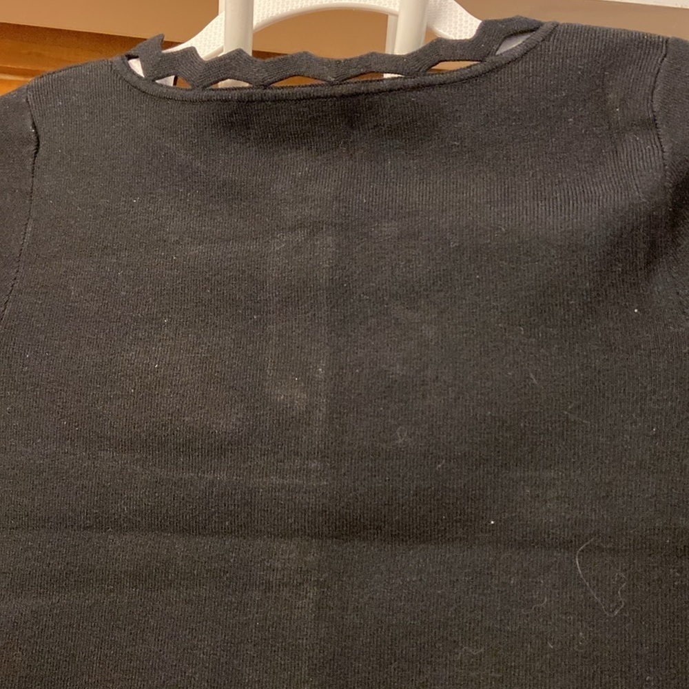 Milly Minis Zig Zag Cardigan In Black Girls Size 12 NWT - Picture 7 of 9